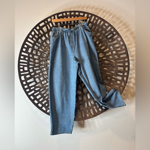 Denim&Co Denim - 💙 Denim & Co XL Petite Light Blue Straight Jeans | Stretch Fit w/ pockets